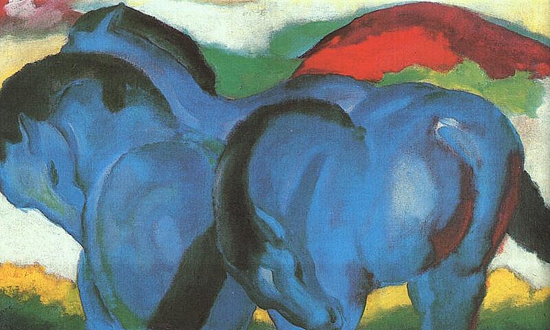 Franz Marc The Little Blue Horses oil painting picture